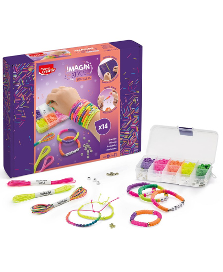 Apyrankių meistravimo komplektas MAPED Creativ ImaginStyle, neoninis