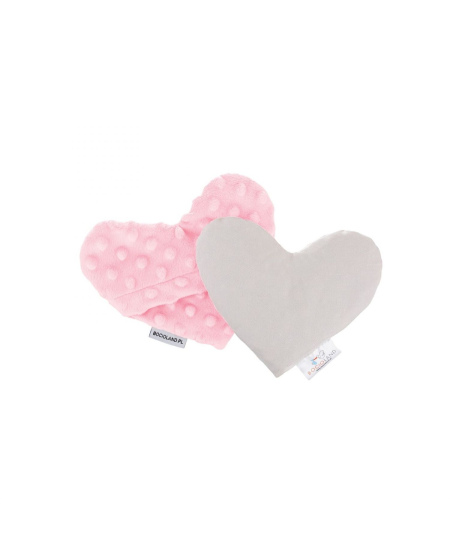 Vyšnių kauliukų pagalvėlė BOCIOLAND, širdėlė, rožinė, BOC0214