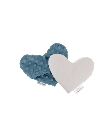Vyšnių kauliukų pagalvėlė BOCIOLAND, širdėlė mėlyna, BOC0219