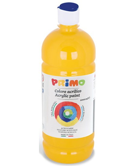 Akriliniai dažai PRIMO, geltonos spalvos, 1000 ml