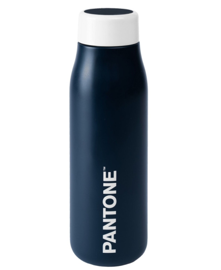 Termogertuvė su skaitmeniniu ekranu PANTONE, tamsiai mėlynos spalvos, 500 ml