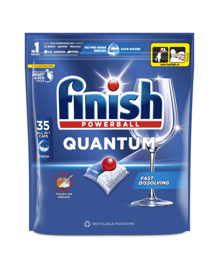 FINISH QUANTUM ALL IN 1 FRESH indaplovių kapsulės, 35 vnt