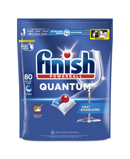 FINISH QUANTUM ALL IN 1 FRESH indaplovių kapsulės, 80 vnt