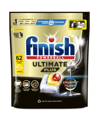 FINISH ULTIMATE PLUS LEMON indaplovių kapsulės, 62 vnt