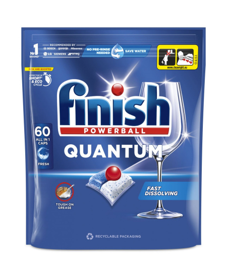 FINISH QUANTUM ALL IN 1 FRESH indaplovių kapsulės, 60 vnt
