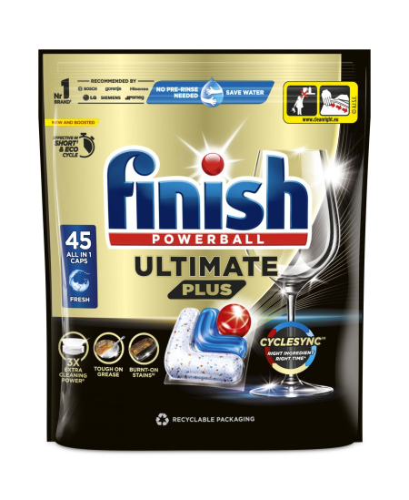 FINISH ULTIMATE FRESH indaplovių kapsulės, 45 vnt