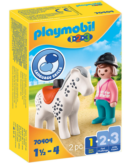 PLAYMOBIL 1.2.3 "Jojikas su žirgu", 70404