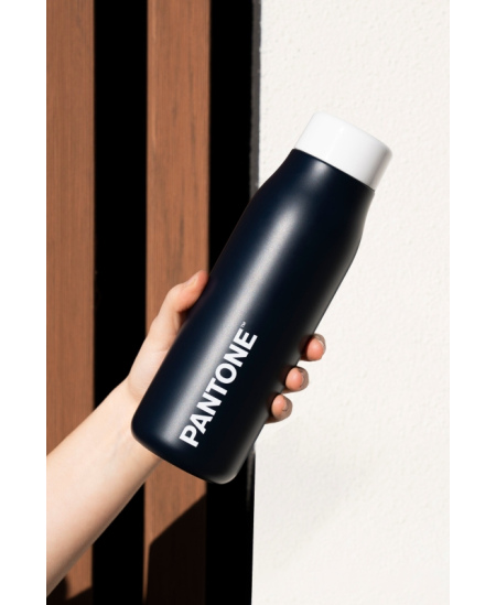 Termogertuvė su skaitmeniniu ekranu PANTONE, tamsiai mėlynos spalvos, 500 ml