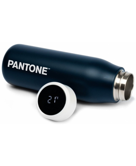 Termogertuvė su skaitmeniniu ekranu PANTONE, tamsiai mėlynos spalvos, 500 ml