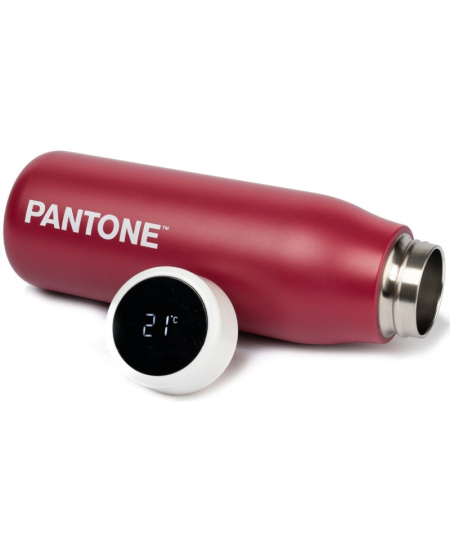 Termogertuvė su skaitmeniniu ekranu PANTONE, vyšnių spalvos, 500 ml