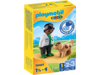 PLAYMOBIL 1.2.3 "Veterinarijos gydytojas su šuniuku", 70407