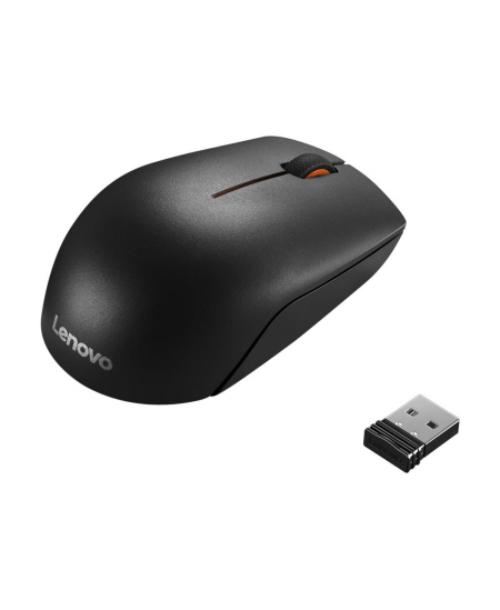 Lenovo | Wireless Compact Mouse | 300 | Optical Mouse | 2.4 GHz Wireless via Nano USB | Black | 1 year(s)