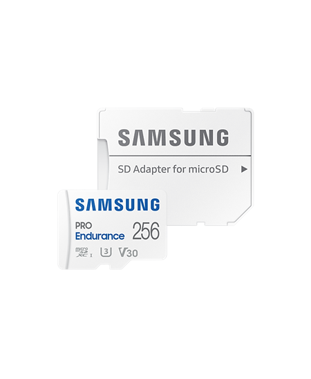 Samsung PRO Endurance MB-MJ256KA/EU 256 GB, MicroSD Memory Card, Flash memory class U3, V30, Class 10, SD adapter