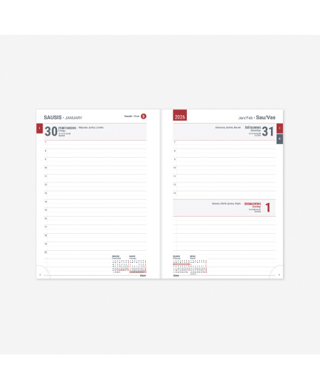 Kalendorius KANCLERIS Day 2026, Design Esmeralda, kartoninis viršelis