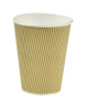Vienkartiniai puodeliai „RIPPLE“, popieriniai, 355 ml, D90 mm, 25 vnt.