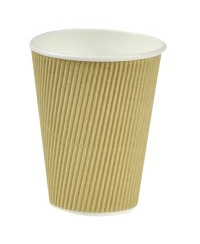 Vienkartiniai puodeliai RIPPLE, popieriniai, 355 ml, D90 mm, 25 vnt.