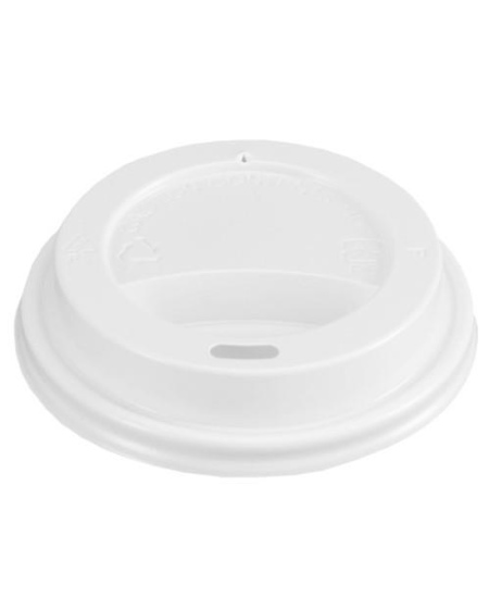 Dangtelis popieriniam puodeliui, PS, baltas, D 80mm, 100 vnt.