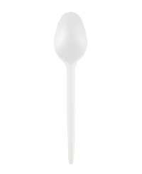 Vienkartiniai šaukštai SUPERIOR, PS, balti, 17 cm, 50 vnt