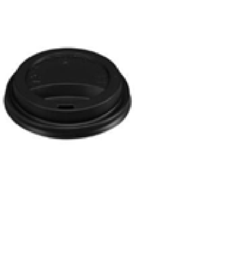 Dangtelis popieriniam puodeliui, PS, juodas, D 80 mm, 100 vnt.