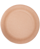 Vienkartinė lėkštė „ABCPAK“, popierinė, ruda, 15 cm, 100 vnt.