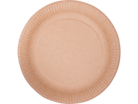 Vienkartinė lėkštė ABCPAK, popierinė, ruda, 15 cm, 100 vnt