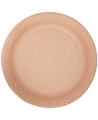 Vienkartinė lėkštė „ABCPAK“, popierinė, ruda, 15 cm, 100 vnt.