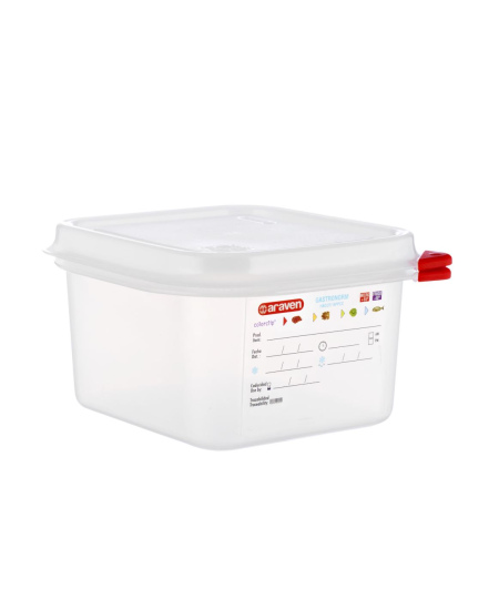 Gastro talpa „AIRTIGHT“ GN1/6, su dangčiu, PP, 1,7 l, H 10 cm, vnt