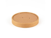 Dangtelis KRAFT, popierinis, rudas, sriubos indeliams, D 96 mm, 25 vnt