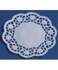 Padėkliukai, popieriniai, karpyti, balti, D 28 cm, 100 vnt.