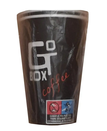 Popierinis puodelis „GO BOX“, vending, 7,5 oz, 180 ml, 75 vnt.