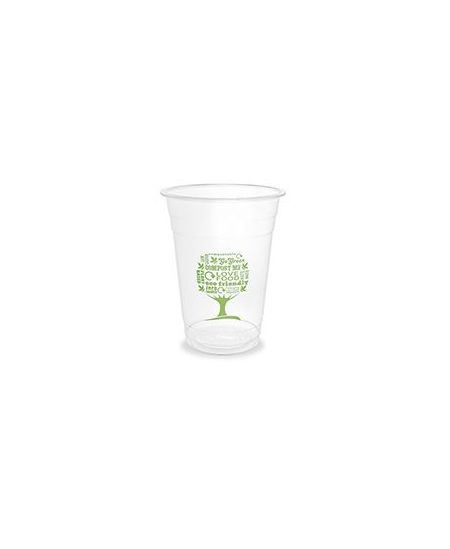 Vienkartinės stiklinės VEGWARE „GreenTree“, PLA, 480 ml, 50 vnt.