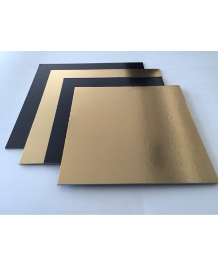 Kartoninis padėkliukas tortui, aukso spalvos, 60x40 cm,  25 vnt.