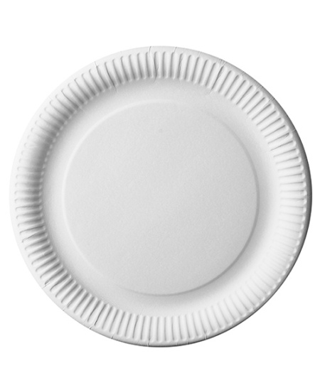 Lėkštės „Pure“, vienkartinės, popierinės, apvalios, baltos, D 29 cm, 50 vnt.