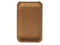 Lėkštės Pure, vienkartinės, popierinės, rudos, 10 cm x 16 cm, 250 vnt.