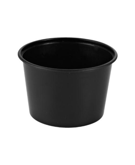 Vienkartinis plastikinis indelis sriubai, 525 ml, juodas, 50 vnt.