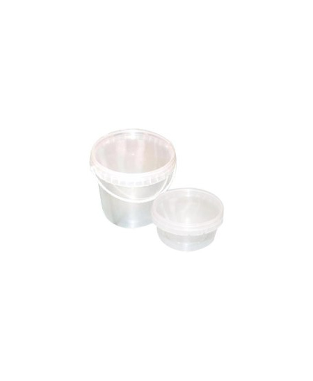 Hermetiškas kibirėlis, su dangteliu, PP, skaidrus, 1000 ml, D 12 cm, 10 vnt.