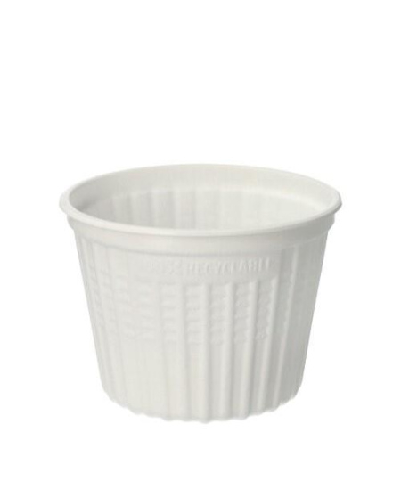 Sriubos indeliai ''To Go'', vienkartiniai, polipropileniniai, balti, 500 ml, D 11,5 cm, H 8,5 cm, 25