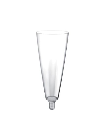 Vienkartinė taurė „FLUTE“, 160/100 ml, skaidri, be kojelės, 20 vnt.