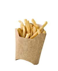 Indelis bulvytėms, popierinis, šviesiai rudas,  11,5 x 6 x H 10 cm,  50 vnt