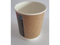 Puodelis KRAFT, popierinis, dvisienis, D 90mm, 300ml, 20vnt