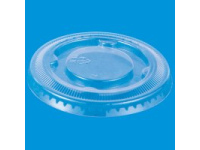 Vienkartinis dangtelis 60 ml padažo indeliui, skaidrus, PET, D 6,2 cm, 100 vnt.