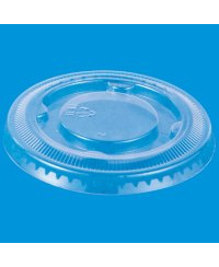 Vienkartinis dangtelis 60 ml padažo indeliui, skaidrus, PET, D 6,2 cm, 100 vnt.