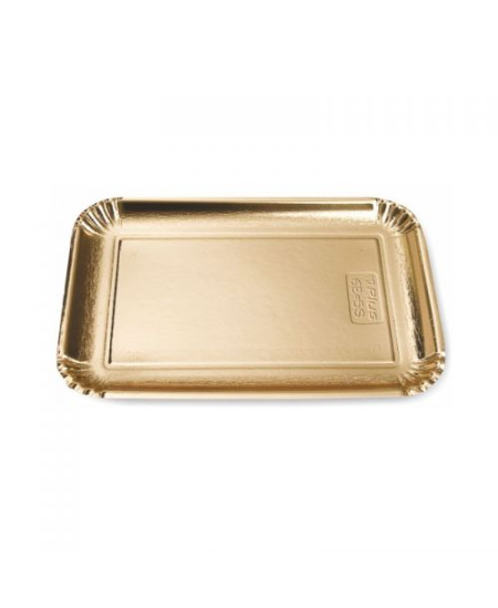 Vienkartiniai padėklai, aukso sp., kartonas, 35 x 26,5 cm, 100 vnt.