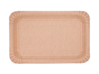 Vienkartinė lėkštė, ruda, popierius/be dangos, 13 x 20 cm, 100 vnt