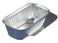 Vienkartinis indelis su dangteliu, aliuminis, 1,5 l , 24,8 x 12,8 x H 7 cm, 25 vnt