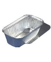 Vienkartinis indelis su dangteliu, aliuminis, 1,5 l , 24,8 x 12,8 x H 7 cm, 25 vnt