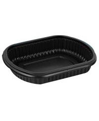Maisto dėžutė MEALBOX, juoda, PP, 714 ml, 207 x 170 x 38 mm, 63 vnt.