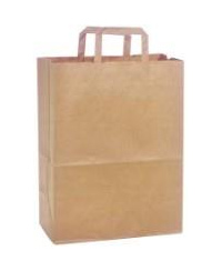 Maišeliai maisto išsinešimui KRAFT, popieriniai, 25 x 14 x H 30 cm, 125 vnt