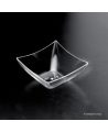 Vienkartiniai furšetiniai indeliai  SQUARE, PS,  skaidrūs,  90 ml, 7 x 7 cm,  H 3 cm, 25 vnt.
