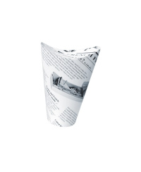 Indelis užkandžiams NEWS, uždaromas, popierinis, D 60 mm, H 160 mm, 50 vnt